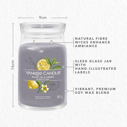 Black Tea & Lemon Signature Large Jar - Black November