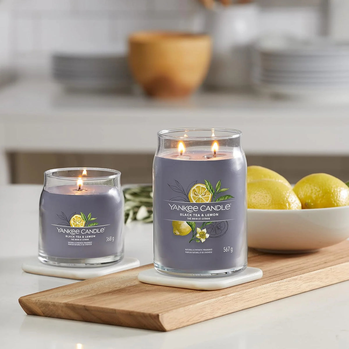 Black Tea & Lemon Signature Large Jar - Black November